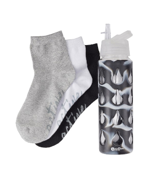 Sportliche Accessoires; Socken; Trinkflasche